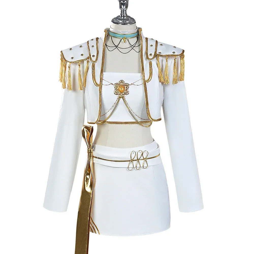 بدلة غناء بيضاء للهالوين KPop Rumi Mira Zoey للنساء أزياء تنكرية لحفلات الهالوين كرنفال #3