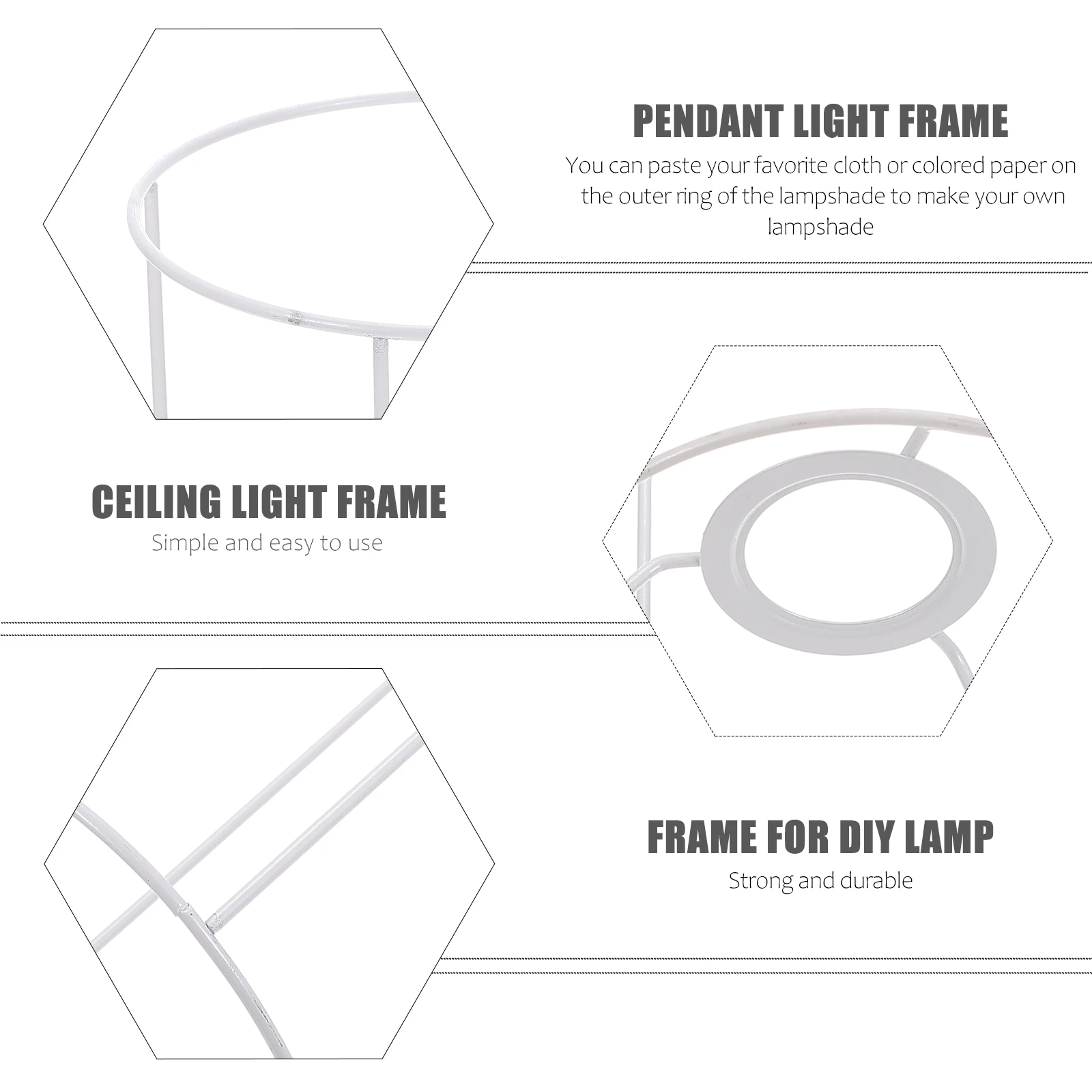 

DIY Lampshade Frame 14x19x15cm Pendant Light Stand for Table Lamp Shade Cover Iron Chandelier Bracket Sturdy