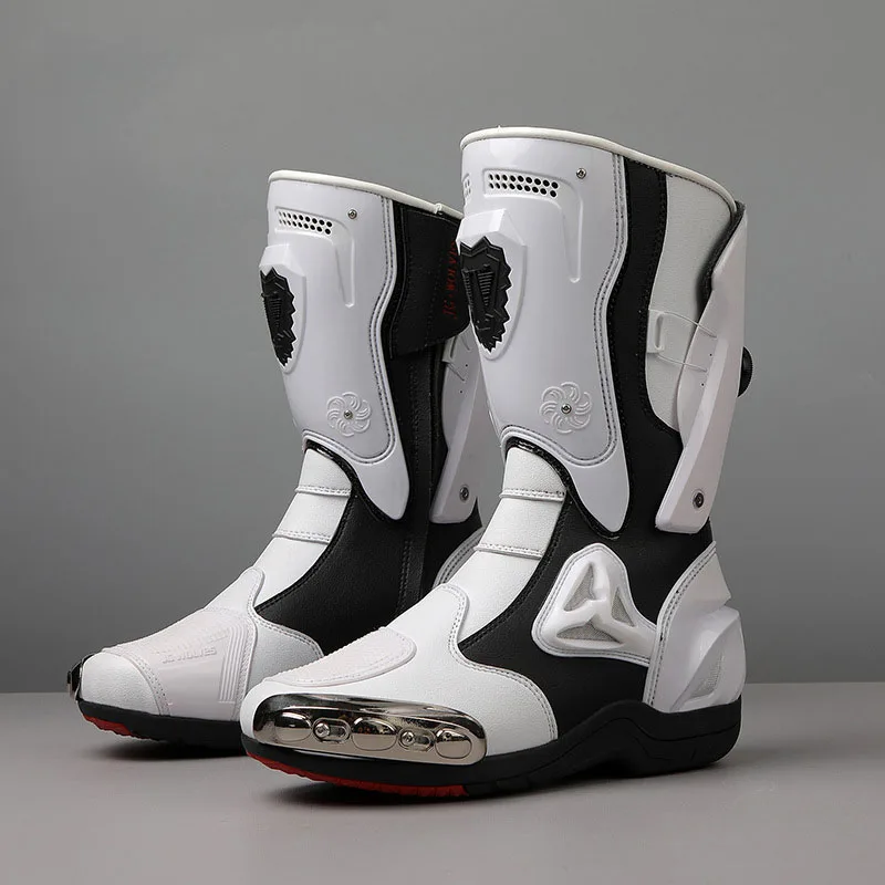 Men's Motocross Boots Male Anti-Slip Urban Riding Shoes Anti-fall Motorcyclist Boots Breathable  Fashion Motorcycle Shoes