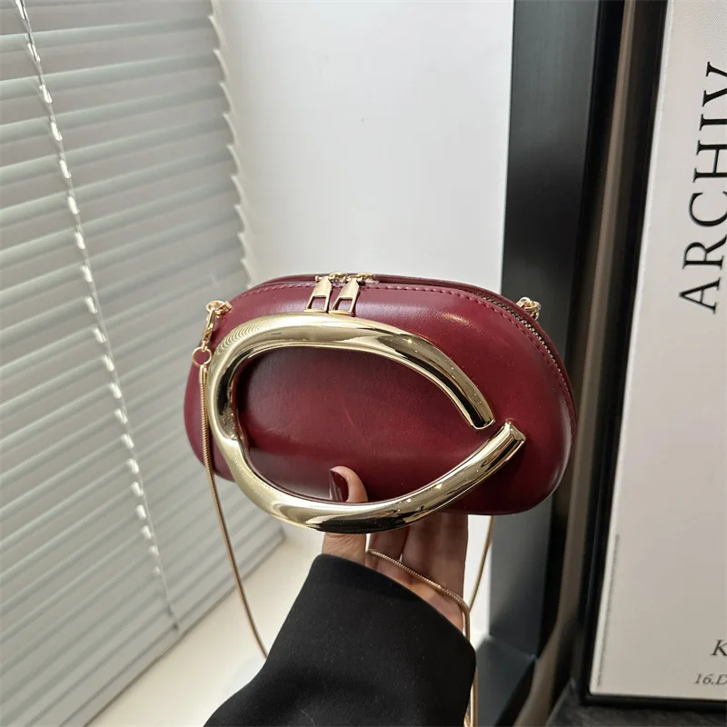 

2025 Solid Color Satin Evening Clutch for Women, Metallic Top Handle Shoulder Bag, Spacious Purse, Elegant and Versatile