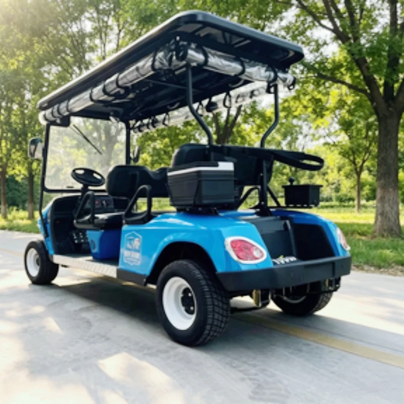 OEM 4 Seat Electric Golf Cart Club Promotion Exported To Europe And America With Golf Bag Rack And Basket Sand Box Rain Cover