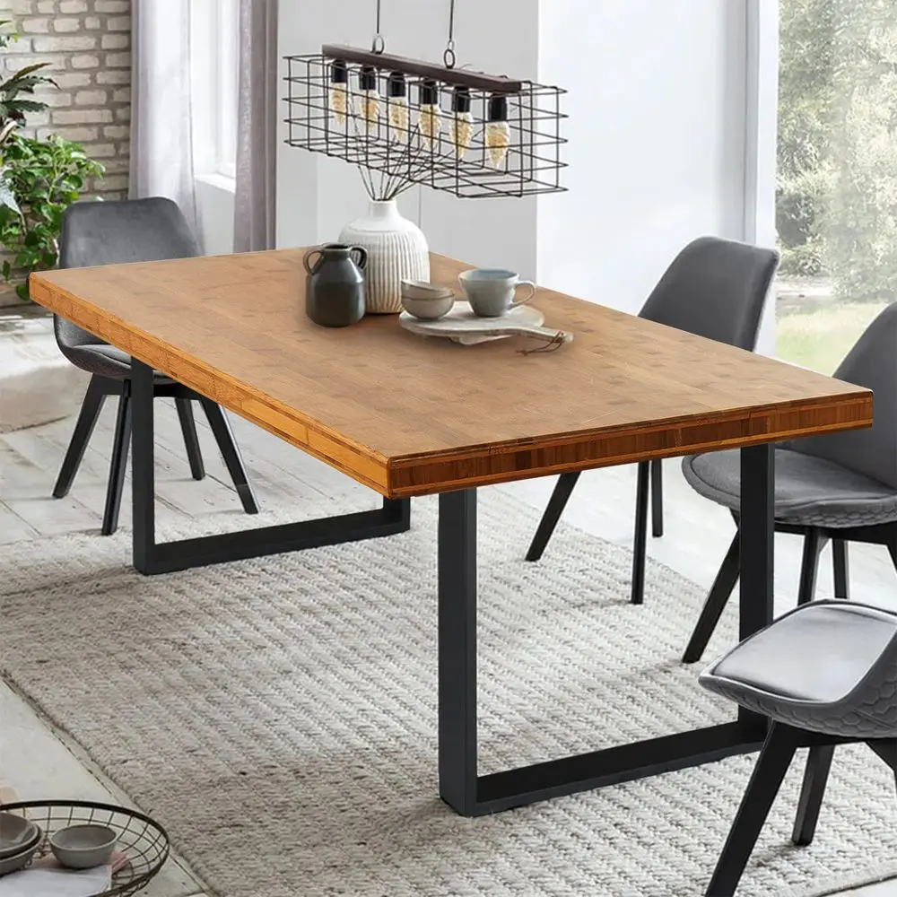 

Бамбуковая столешница 60x30 дюймов, толщина 1,375 дюйма, из массива дерева, сверхпрочная, для офиса, обеденного стола, кухонной столешницы, C