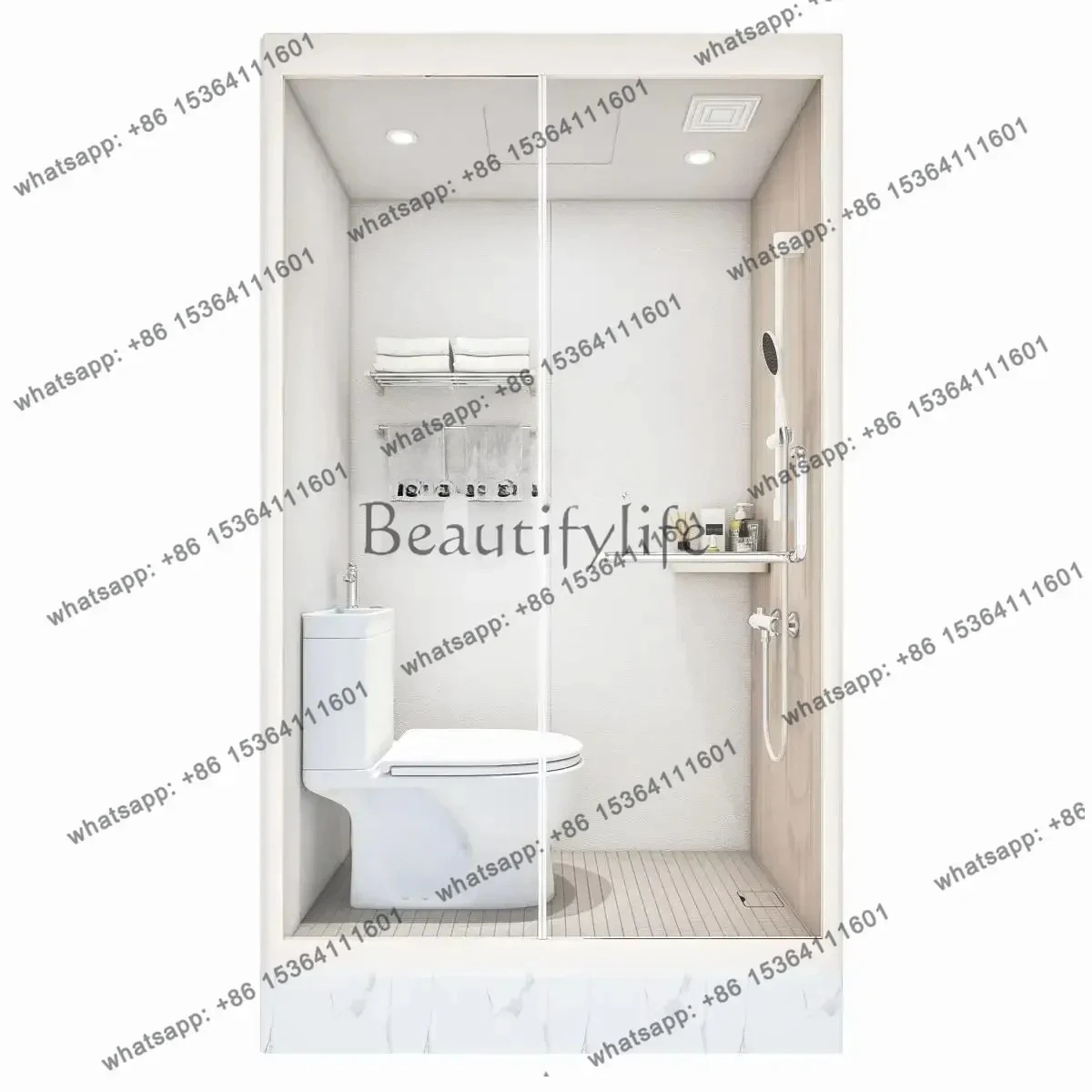 

Интегрированная душевая кабина в японском стиле с разделением на сухую и влажную зоны, водонепроницаемая, для трансформации в ванную комнату.