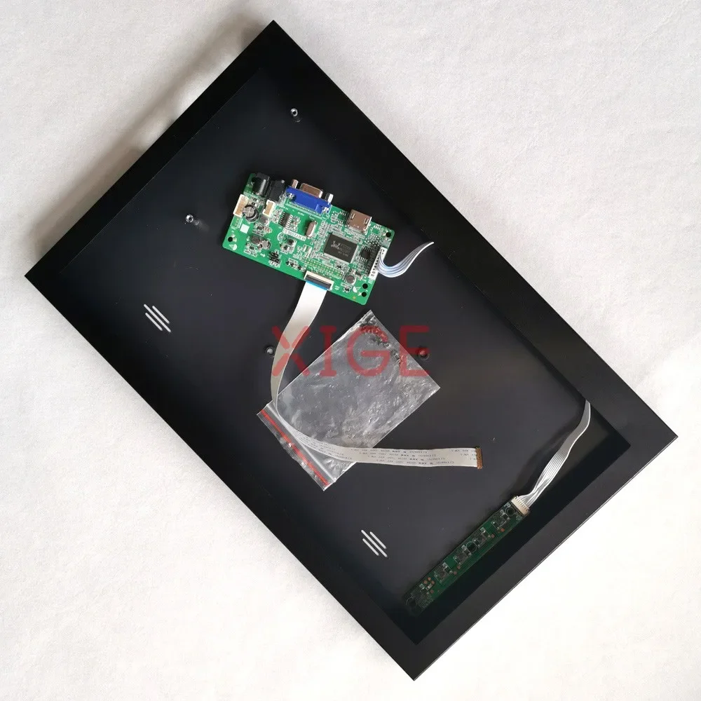 

For B133HTN01 B133HAN02 VGA Controller Driver Board&Metal Case Portable Panel HDMI-Compatible Kit DIY 30-Pin EDP 13.3" 1920*1080