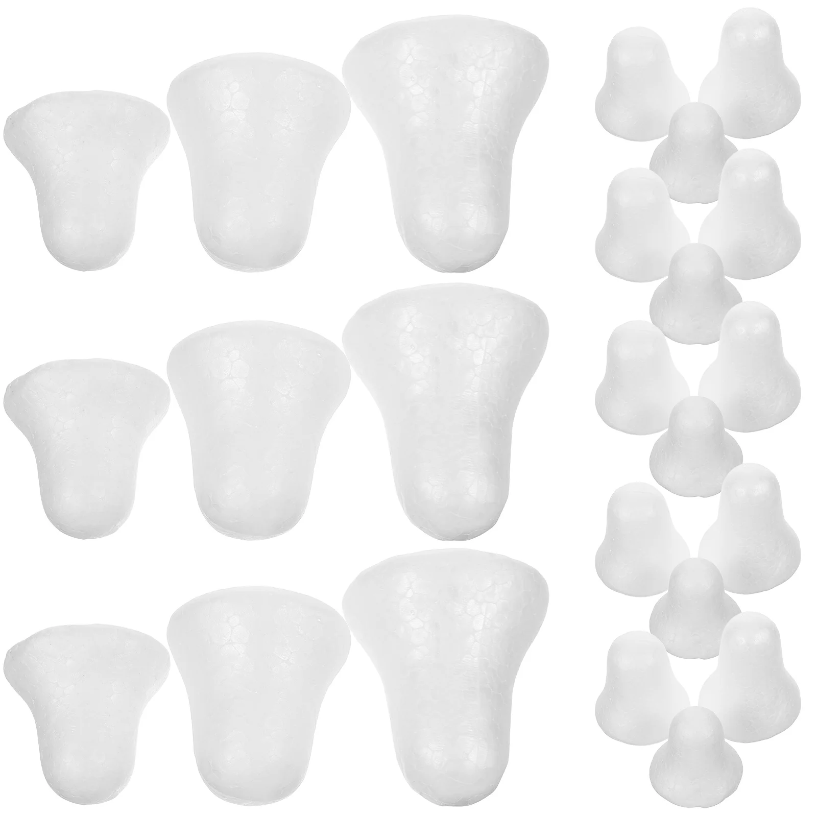 

30 Pcs Foam Snowflake Bell DIY Bells Adornments Foams Model for Crafting Crafts Ornament Dragon Toddler