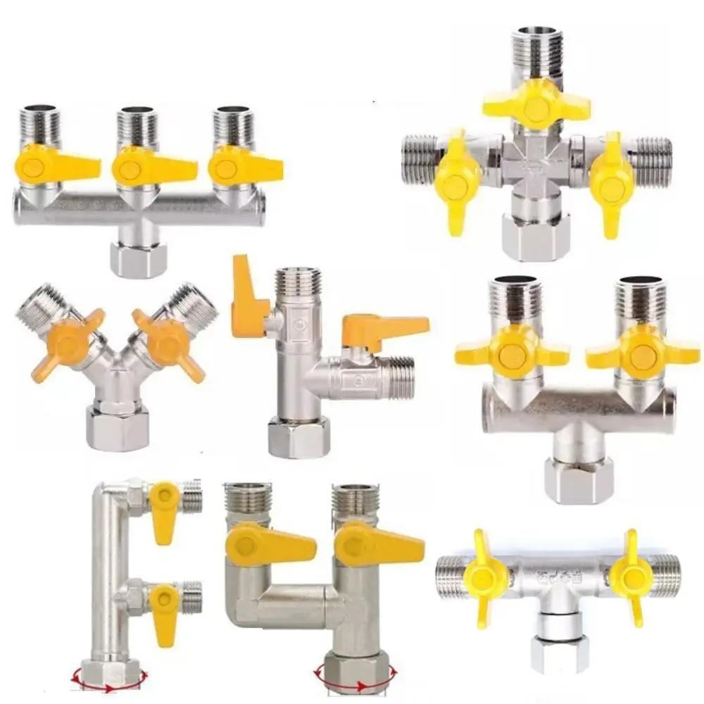 New Brass Faucet Diverter Valve Thickened 1/2