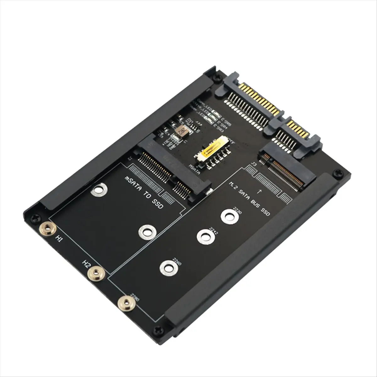 N05R 2In1 MSATA + B Key/B+M Key M.2 SSD to 2.5 SATA Adapter Card with Enclosure Socket for M2 NGFF SATA3 2230 2242 2260 2280