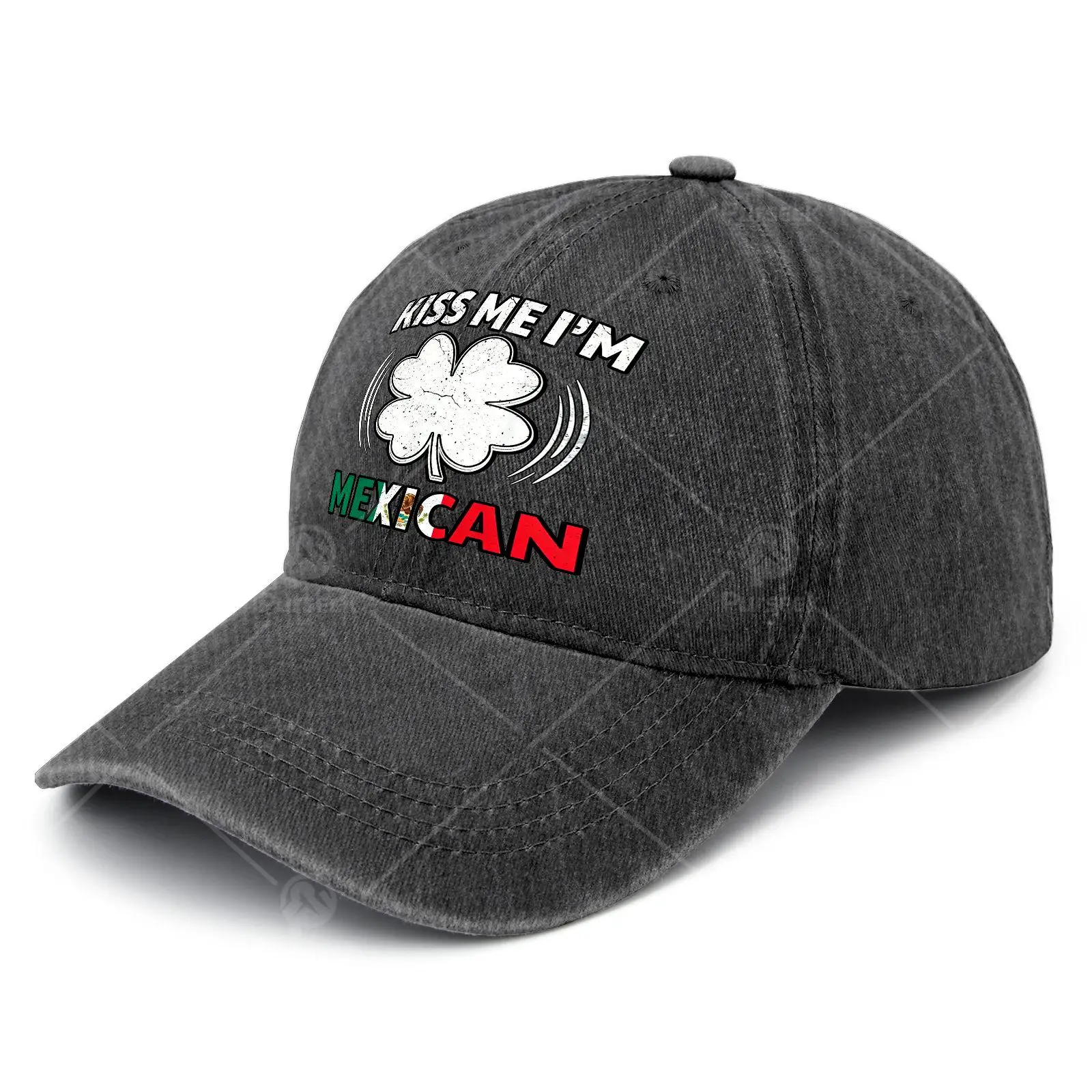 Kiss Me Im Mexican Irish St Patricks Day Shamrock Baseball Hat Unisex Stylish