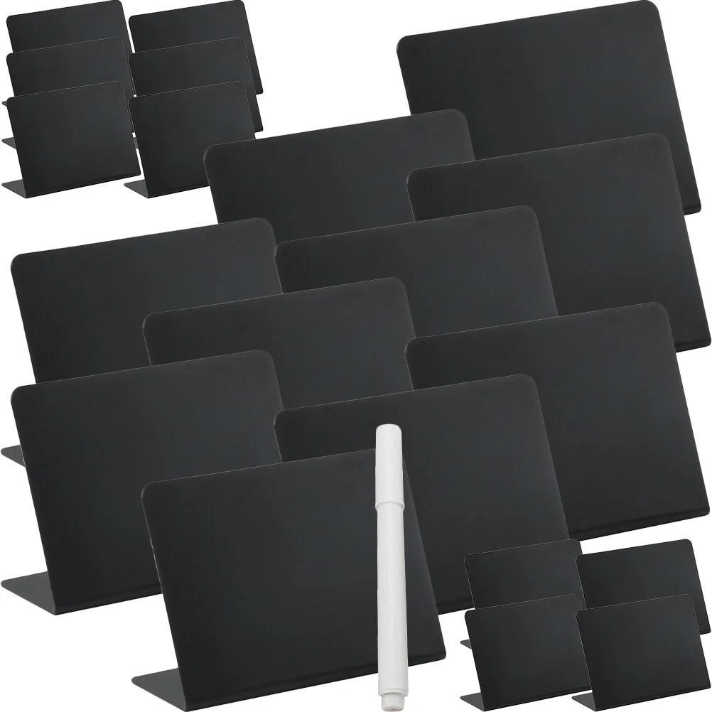 1Set Mini Blackboard Sign Reusable Standing Memo Board for Table Numbers Food Price Tags Mini Blackboard Sign Memo Board
