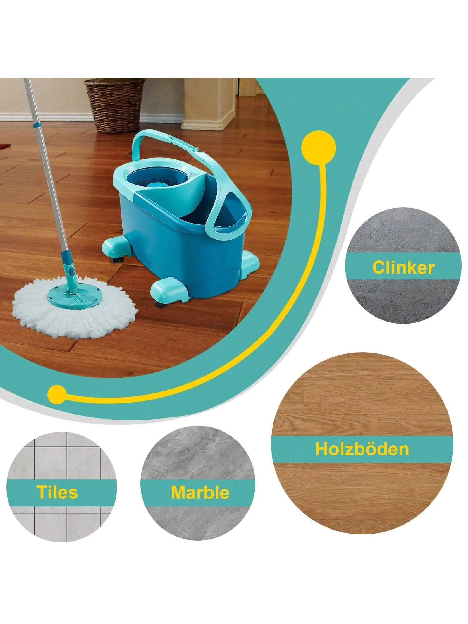 2 Pack Mop Replacement Compatible with Leifheit Clean Twist Disc Mop System Mop Head Replacement  Microfiber Very Absorbent