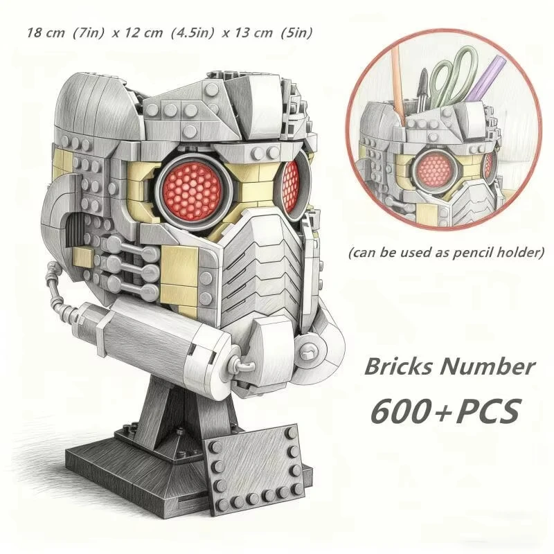 

2026 star with the same brick helmet model building block toy suitable for children christmas birthday gifts adult home decorati