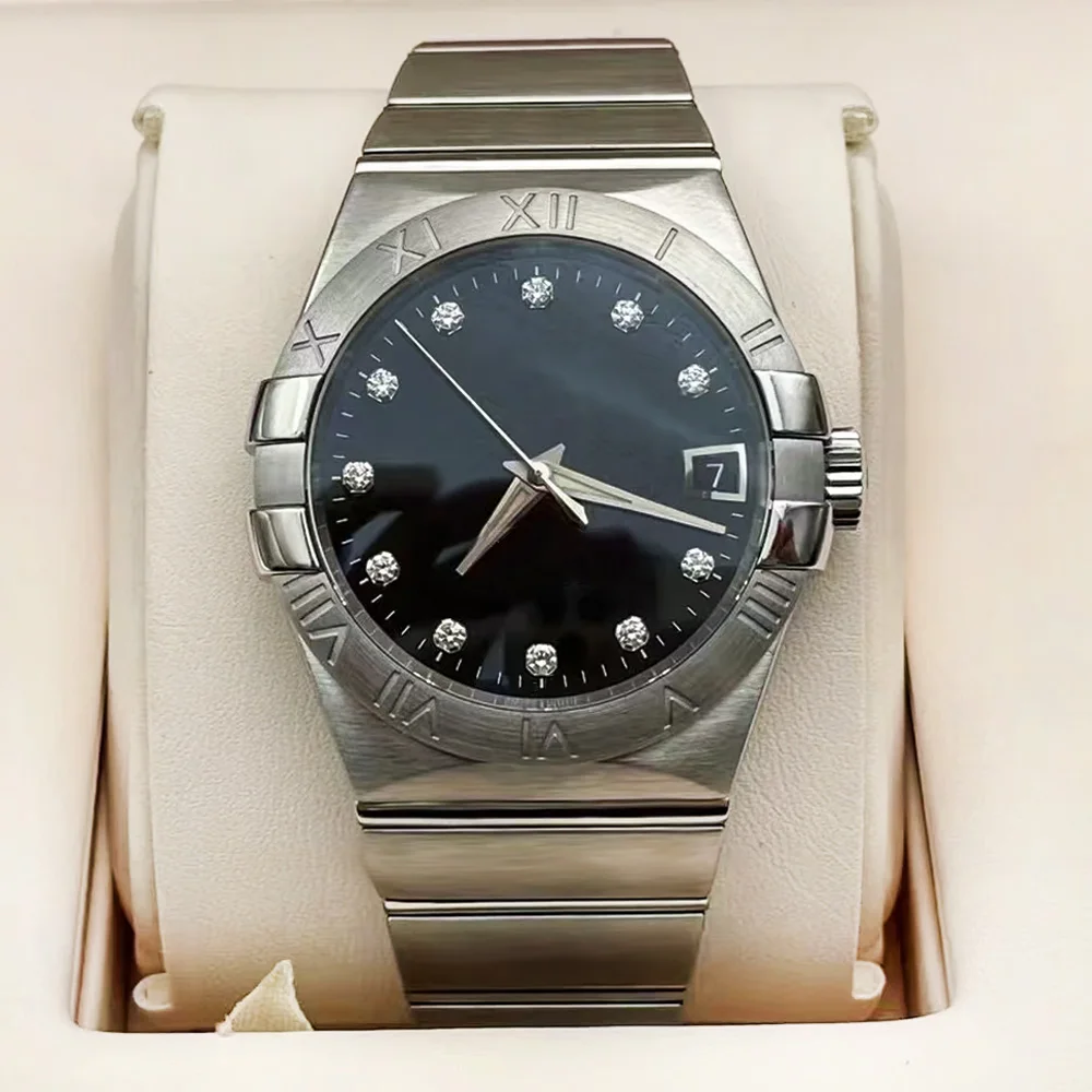 2025 VIP محدودة جديدة الأعمال الفاخرة ساعة رجالي ساعة ميكانيكية أوتوماتيكية بالكامل متعددة الوظائف موضة المرأة مقاوم للماء وات