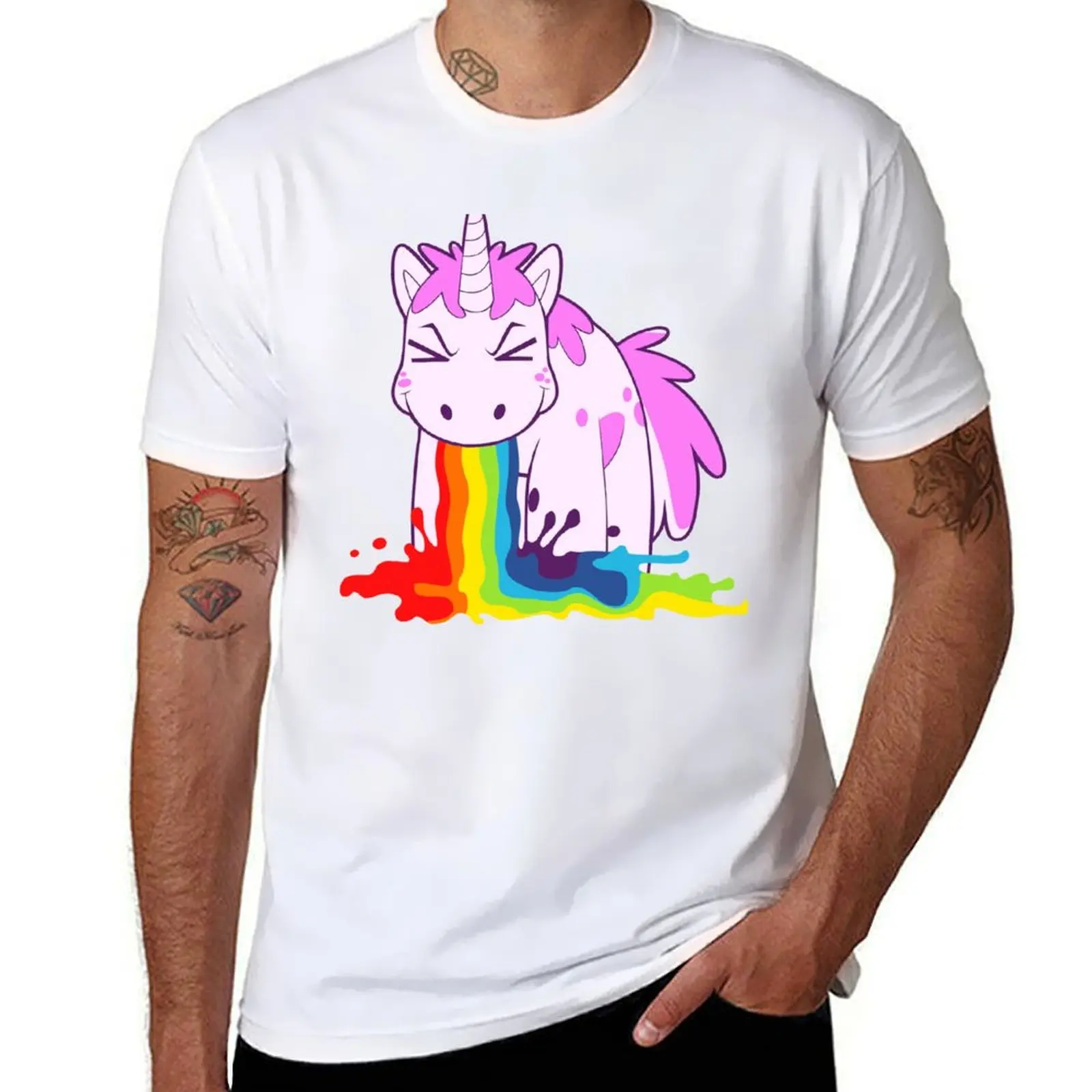 

Unicorn 'I Puke Rainbows!' T-Shirt t shirts for man pack cotton t shirts for man graphic funny T-Shirt