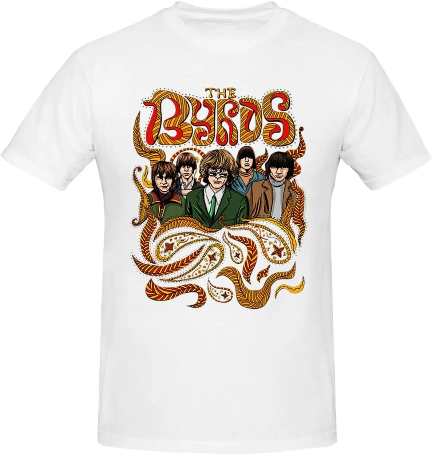 

The Rock Byrds Band T Shirt Men'S Fashion classic Comfort Tee Summer O-Neck Short Sleeve T-Shirts