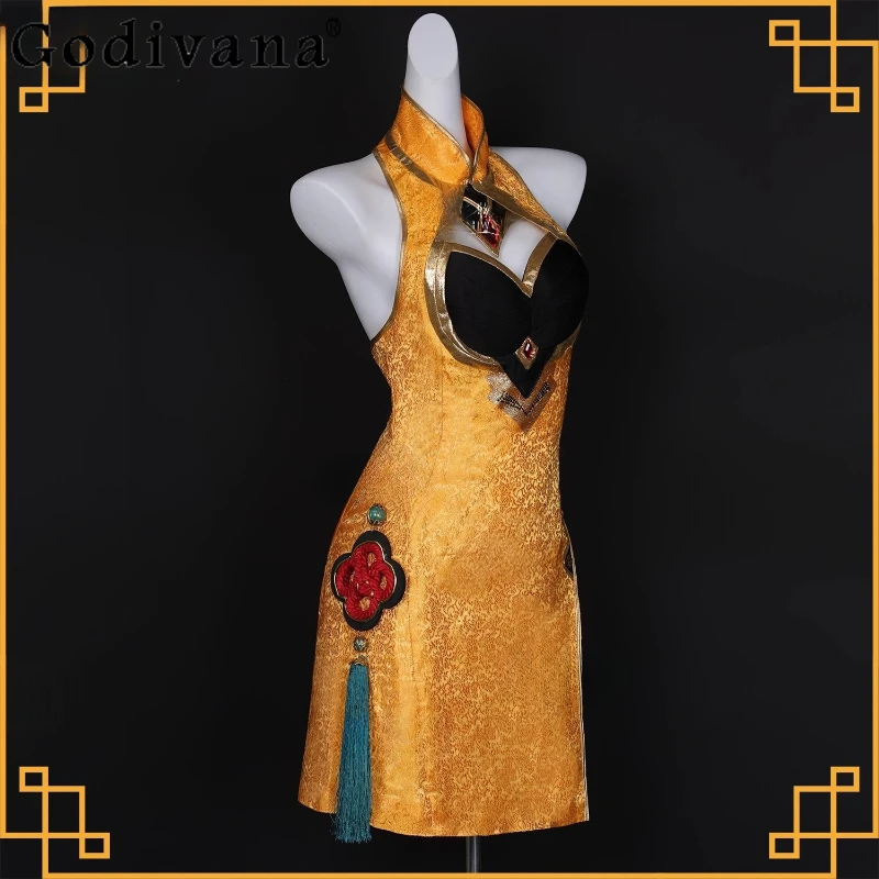 게임 영광의 왕 코스프레 정장 여성 애니메이션 게임 섹시한 컴플리트 세트 Cheongsam Cosplay Clothing 여성용 전체 의상