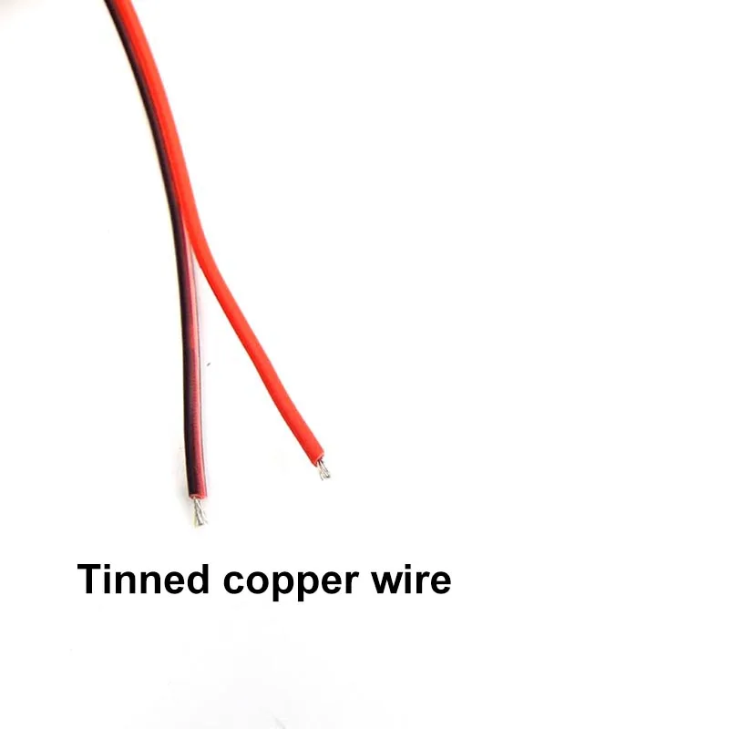 2pin Tinned Copper Insulated PVC Wired Wire 22 awg Electric Extension DIY Connecting For LED Strip Lighting