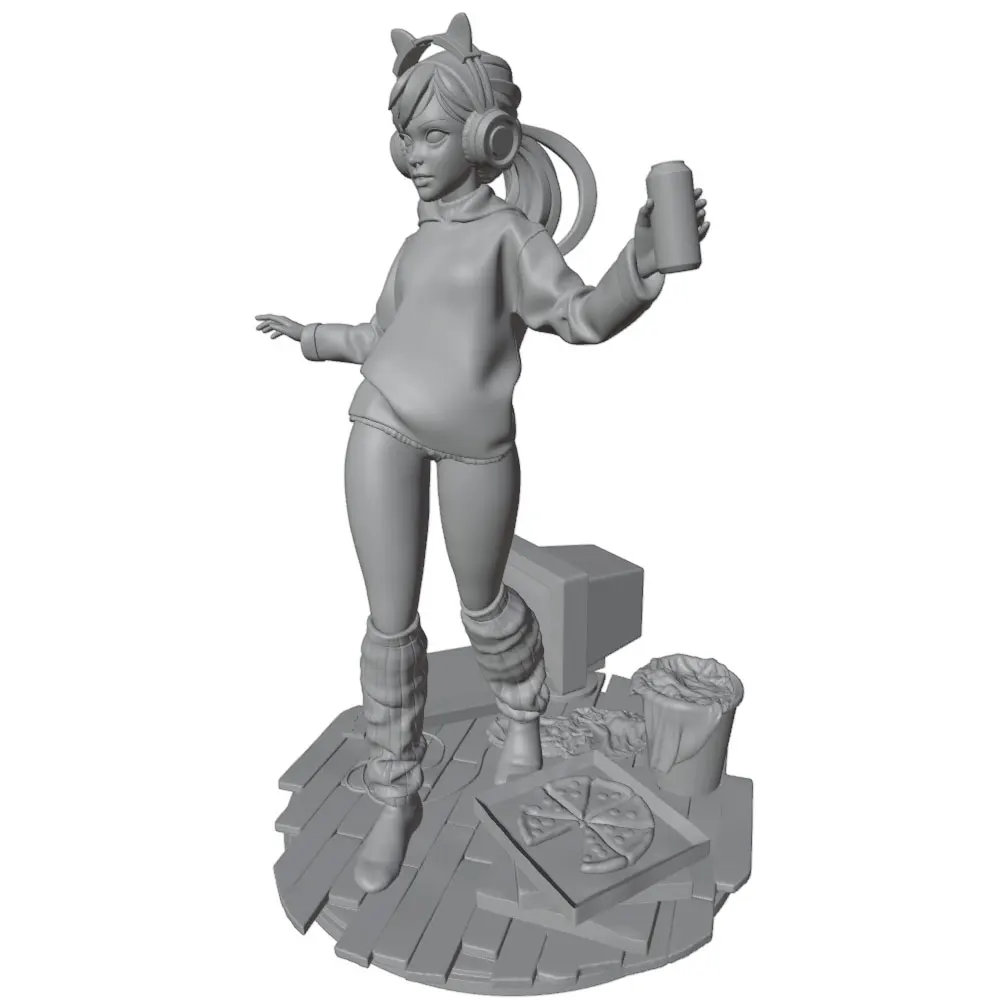 Figura estatua hazlo tú mismo de personaje anime impresa en 3D - imagen 5