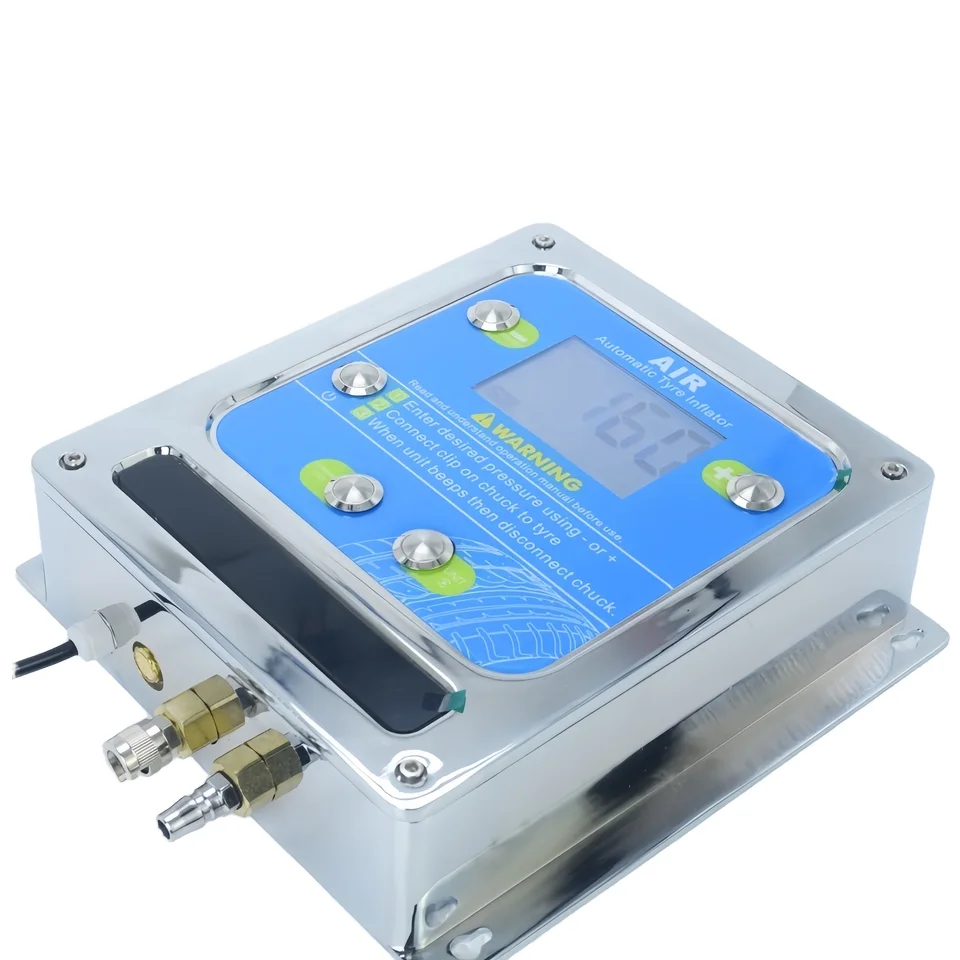 High Precision Fully Automatic Digital LCD Display Tire Pressure Monitor Tire Inflator Aluminum Alloy Wall-Mounted Design for