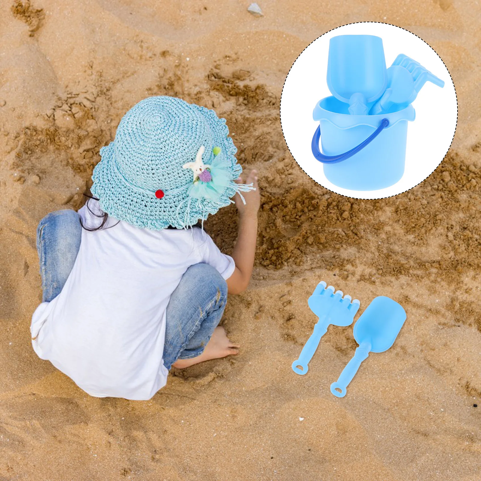 1-set tuingereedschap voor kinderen voor kinderen, mini-schephark zandgraafspeelgoed, buiten planten tuin strand zandbak spelen, peuter