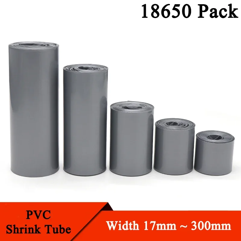 1 Meter 18650 Lipo Battery PVC Heat Shrink Tube Pack 15mm ~ 500mm Width Insulated Film Wrap lithium Case Cable Sleeve Blue