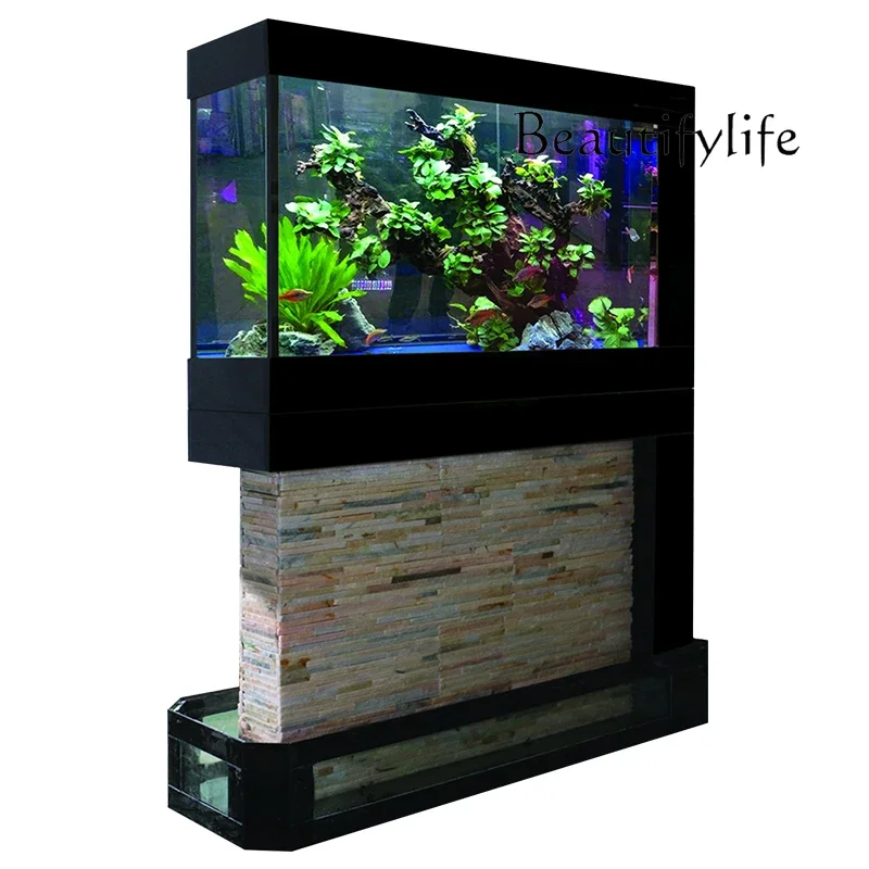X36 Large Water Curtain Wall, Water Tank, Screen Partition, Running Water Fish Tank, Turtle Tank