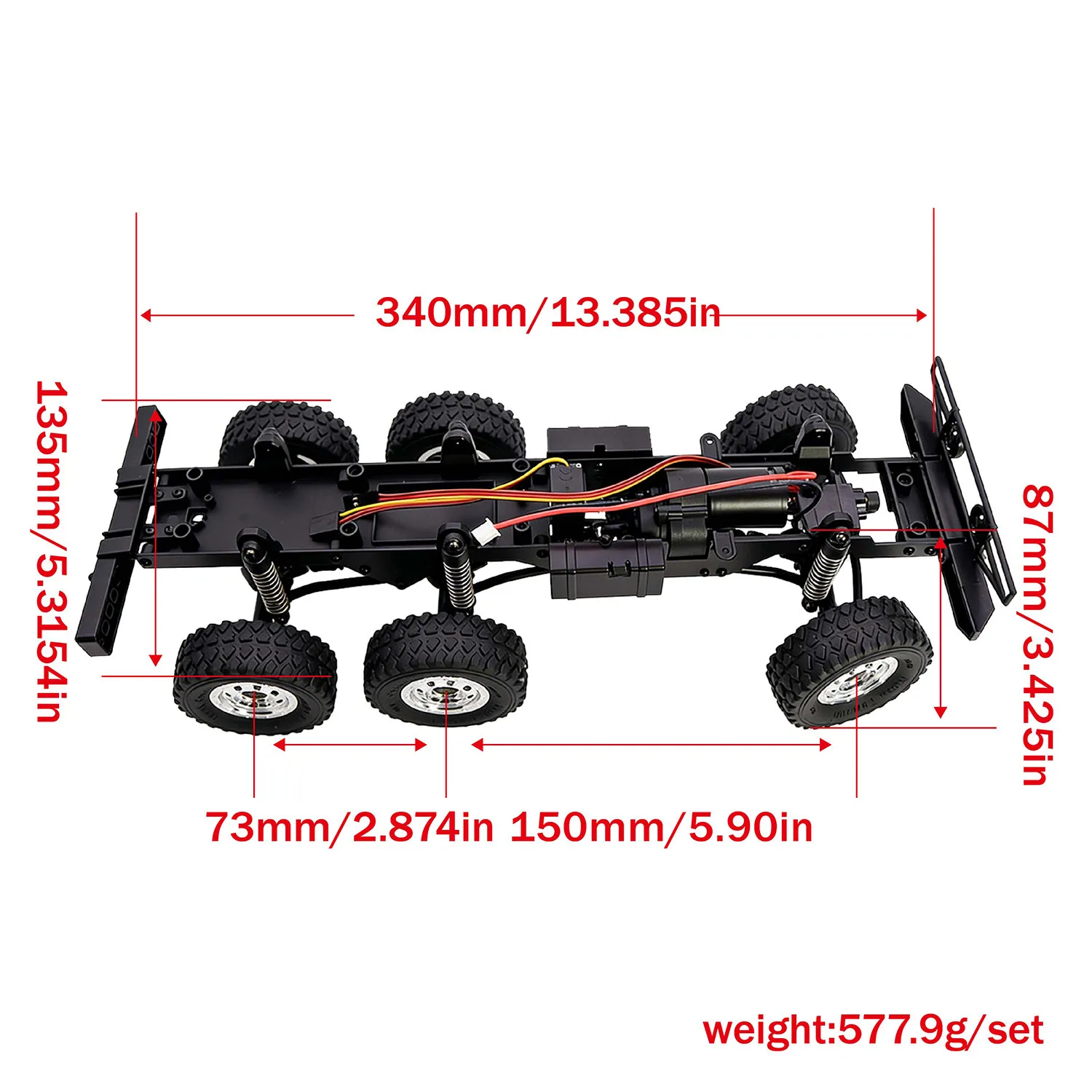 JJRC Rc Crawler Chassis Frame 1 18 Scale 6X6 6WD Unimog C8823 Plastic Assembled Off Road Remote Control Car Spare Accessory
