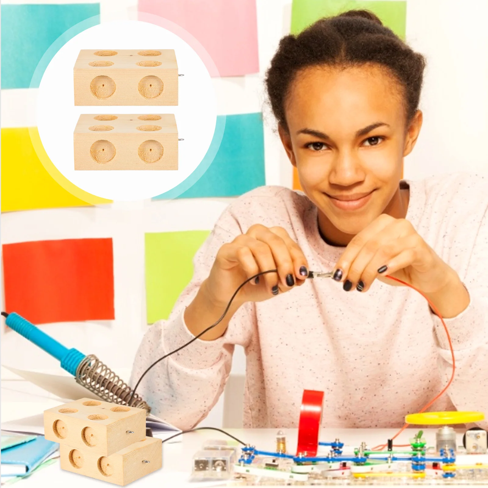 2 قطعة كتلة خشبية كتل الاحتكاك يميل أداة الطائرة معدات تجربة الفيزياء مختبر المدرسة وسائل تعليمية