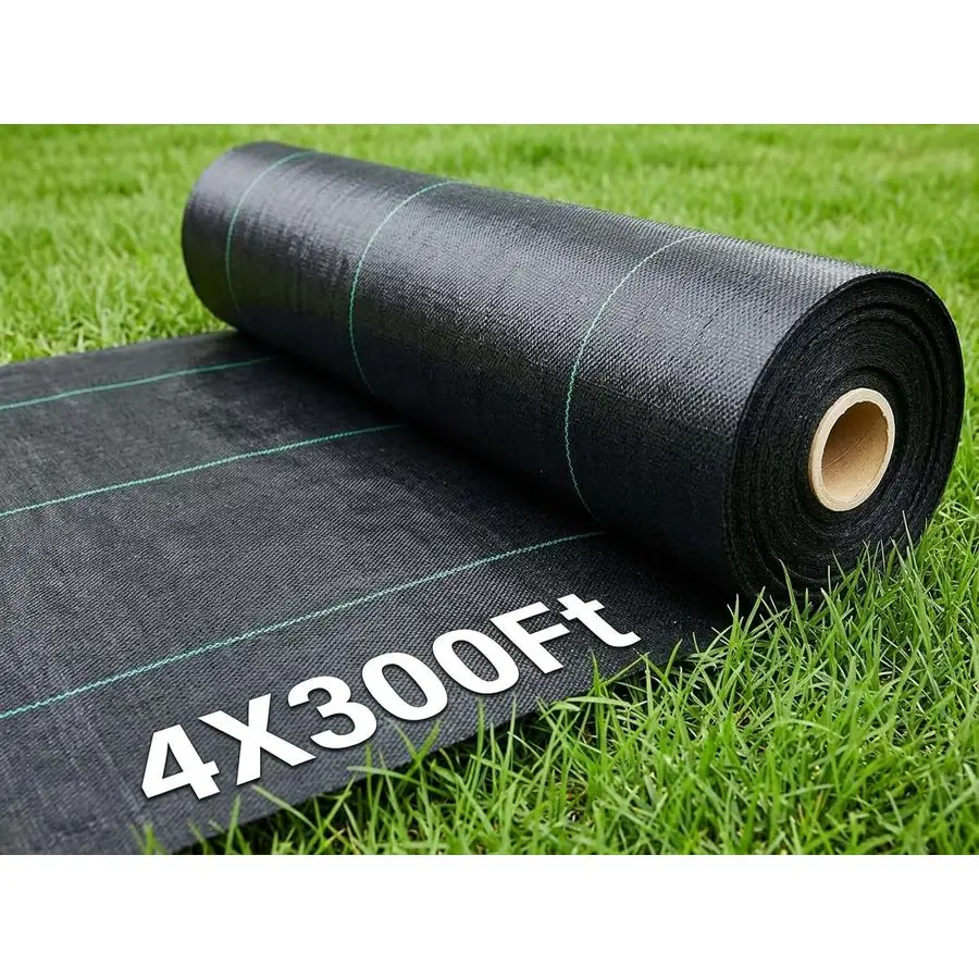 

Агроткань для борьбы с сорняками 4 фута x 300 футов, сверхпрочная тканая геоткань для сада, мат для борьбы с сорняками для садоводства и подъездных дорог
