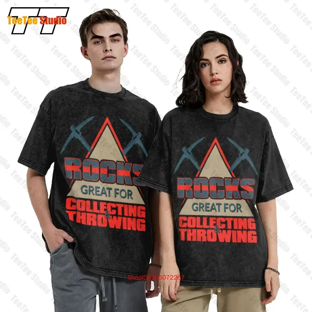 Rock Collector Stone Mineral Geology Geologist Treasure Vintage Oversized T-Shirt Tee 4UCG