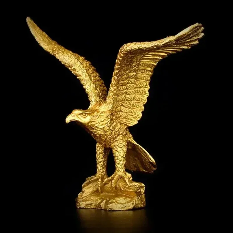 1pc GOOD -BEST Business Gift  Home Office Efficacious Fortune Mascot Money Drawing Eagle Vulture Home Metal Art Statues