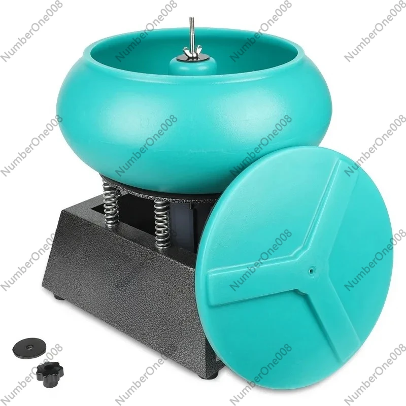 

17 Inch Industrial Vibratory Tumbler Wet Dry Polishing Machine for Metal Jewelry Pearl Finishing