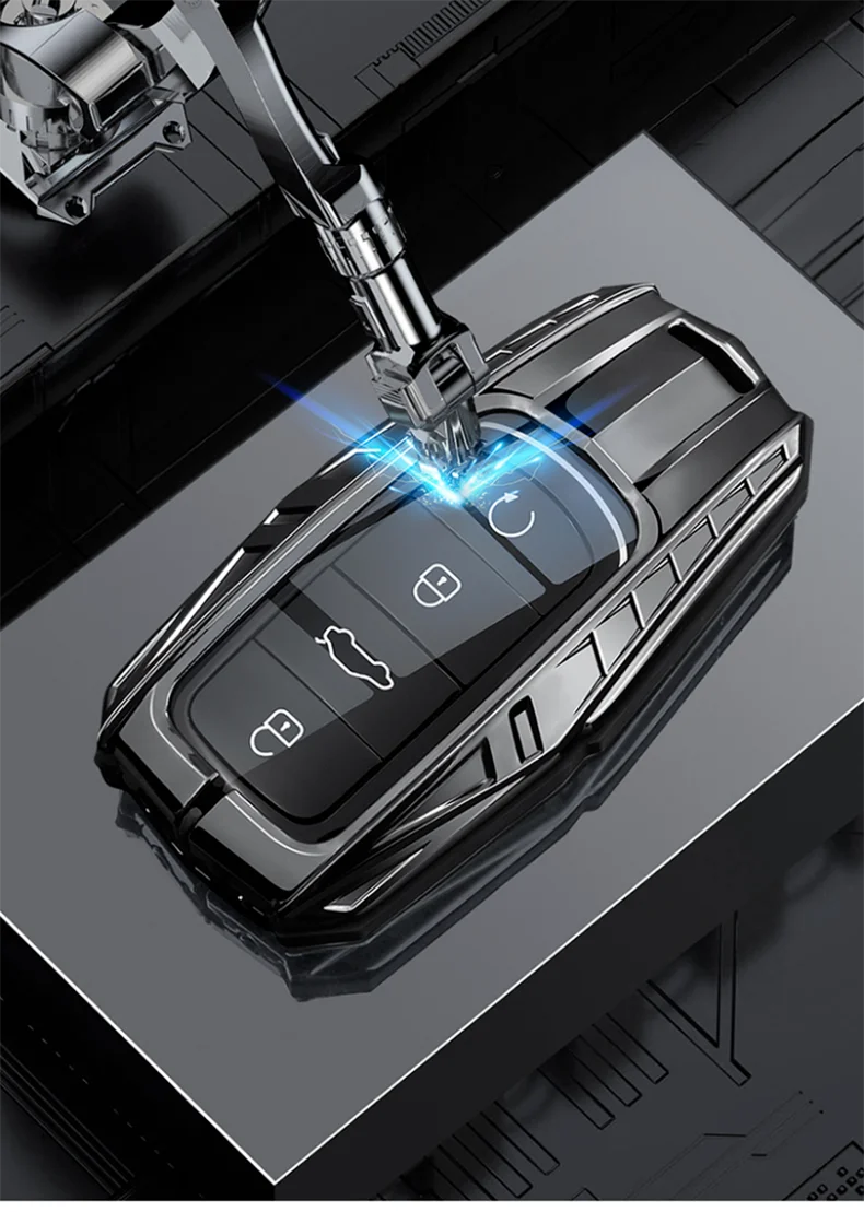 Zinklegierung Autoschlüsseletui für Chery Jaecoo J7 7 PHEV 2025 J8 8 2026 Schlüsselanhänger Fernbedienung Abdeckung Shell Gehäuse Halter Fob Zubehör – Detail 6