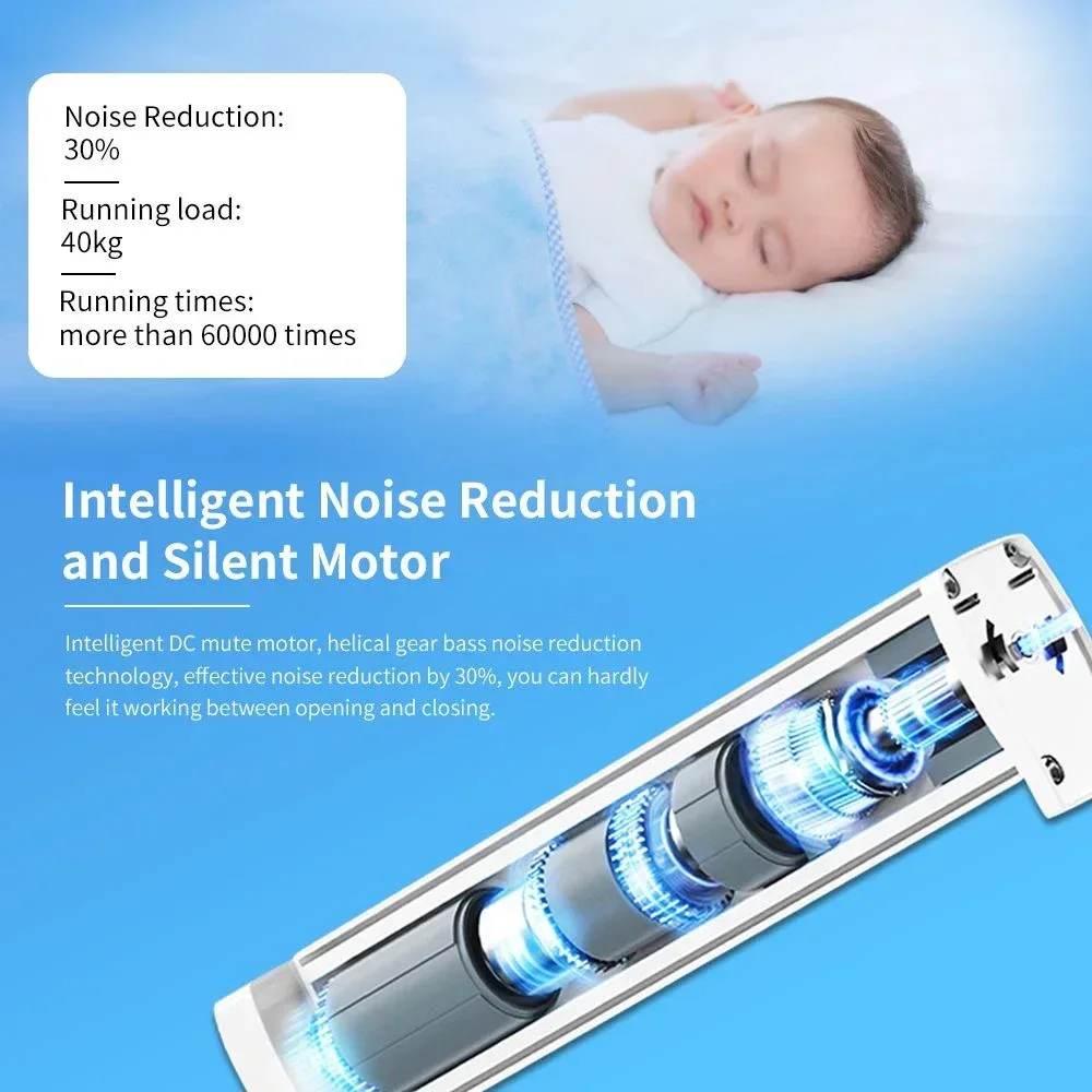 TNCE Smart Tuya Wifi/Zigbee Electric Curtain Shutter Motor RF Remote 22.5CM Size APP Control Alexa Google Assistant SmartThings