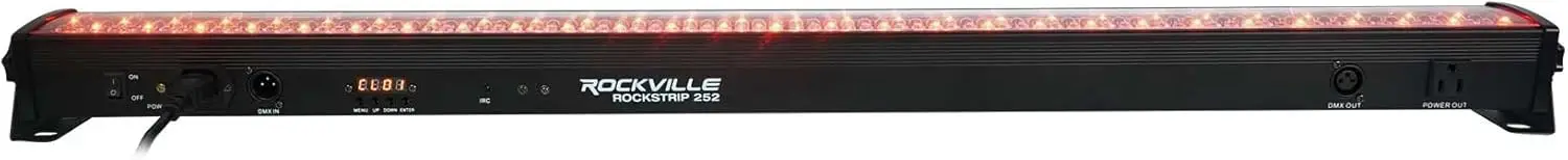 (4)252 LED 5 Channel DMX RGB Color Strip DJ Wash Up Light Bar Bundle with (2) RLB60 Bag for Light Strips