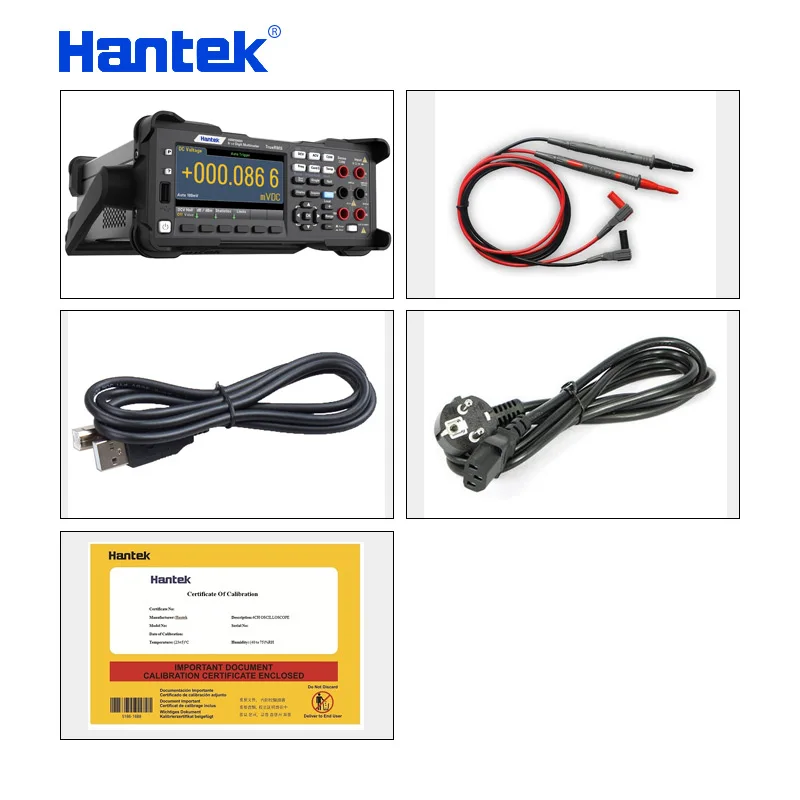 Hantek HDM3065 6 1/2 Digital Desktop Multímetro 4,3 polegadas LCD Verdadeiro RMS AC DC Tensão Atual USB LAN Resolução 0.1uV
