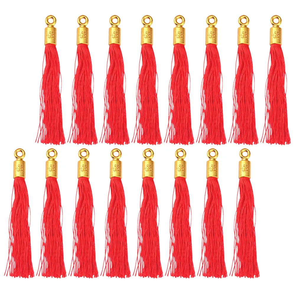 Pendentif pompon en Polyester, 25 pièces, breloque artisanale faite à la main pour sac à éventail, chapeau, décoration de voiture, Festival de printemps, ornement suspendu, cadeau DIY