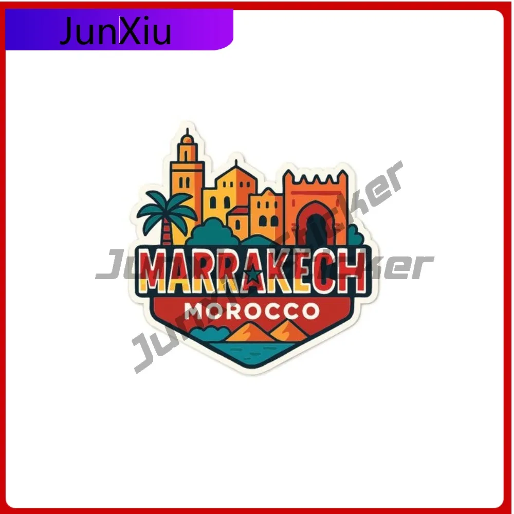 

Marrakech Morocco City Sticker Accessory Waterproof Vinyl Decal Guitar Suv Rear Windshield V125 Motorcycle Stickers Camper Decal