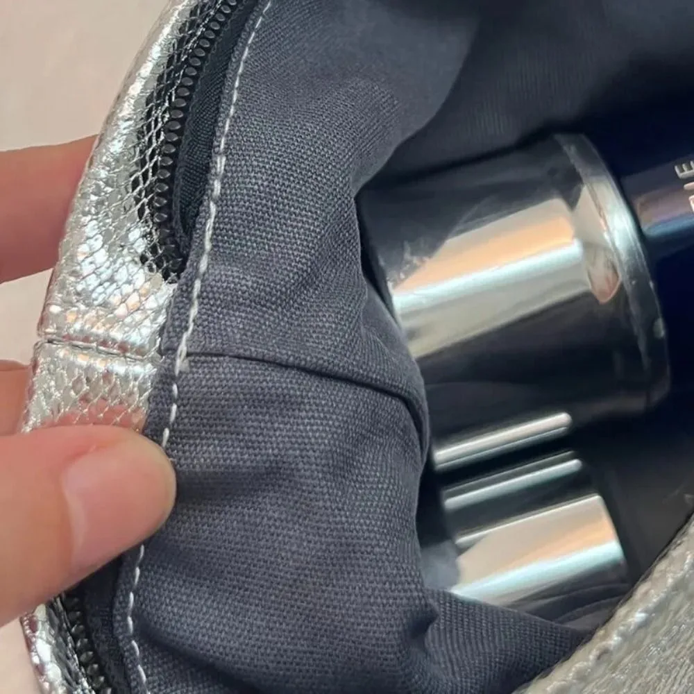New Shiny Sequins Makeup Bag Large Capacity Zipper Clutch Cosmetic Handbag Toiletries Skincare Storage Bag Women