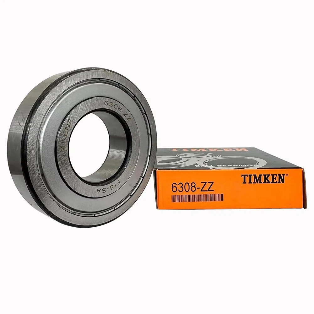 2PCS TIMKEN 6308-ZZ Deep Groove Ball Bearing 40x90x23mm Double Metal Shield Pre-Lubricated Industrial Bearing