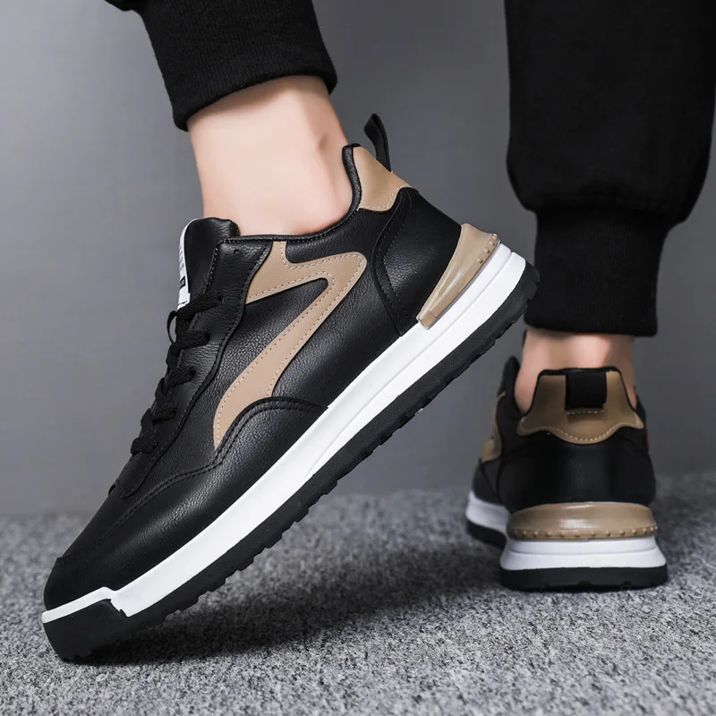 

Trendy Board Shoes Autumn Winter New Leather Surface Warm Casual Shoes Versatile Flat Bottom Student Shoes Small White Shoes