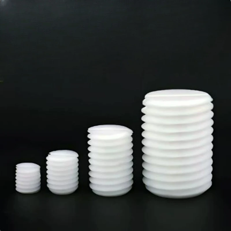 5/10pcs M3 M4 M5 M6 M8 M10 M12 M14 M16 White PTFE Plastic Insulated Slotted Flat Point End No Head Headless Grub Screw