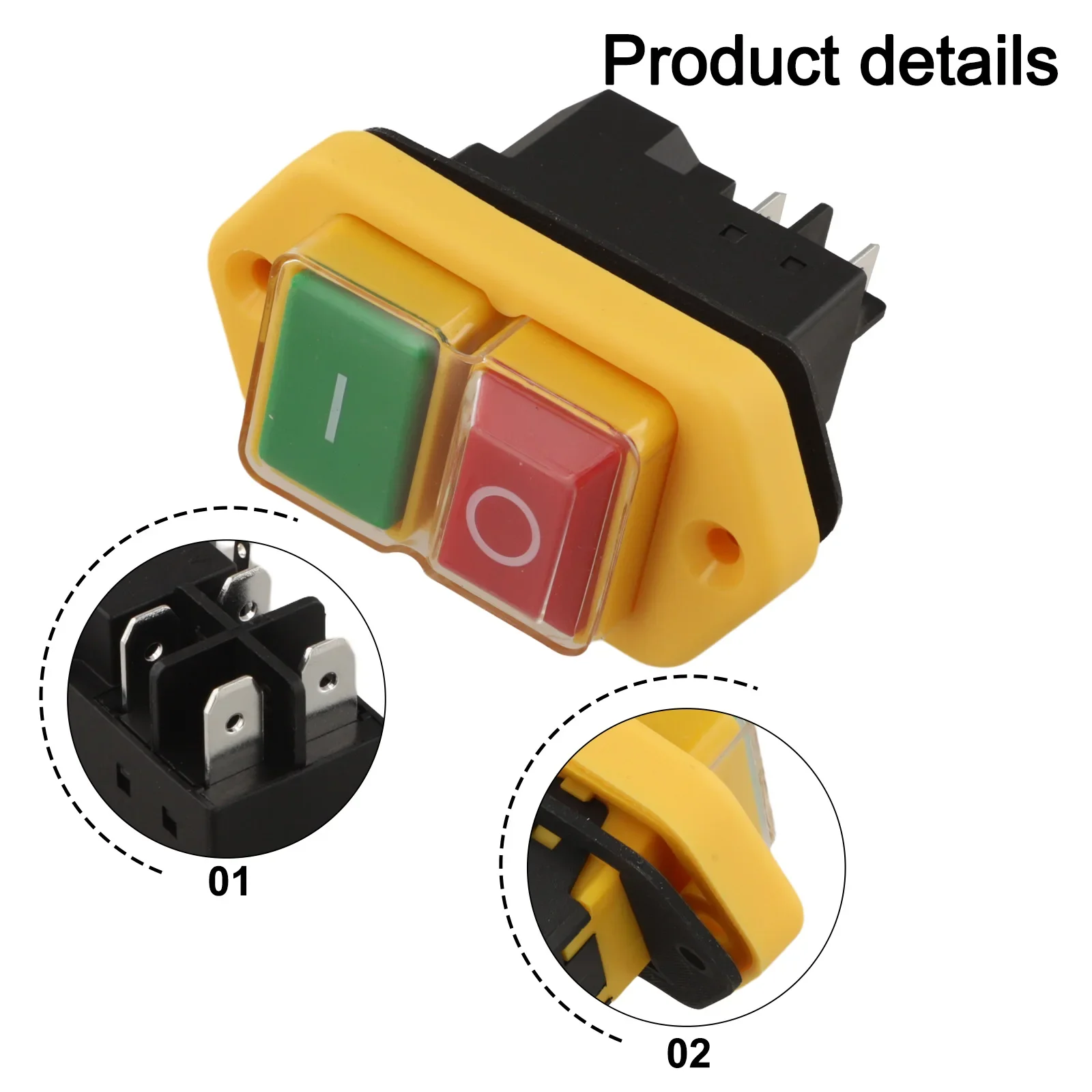 Electromagnetic Power Tool Switch Protection Waterproof Switch 77*62*38mm KLD-28A Operating Temperature -5 C To 40 C