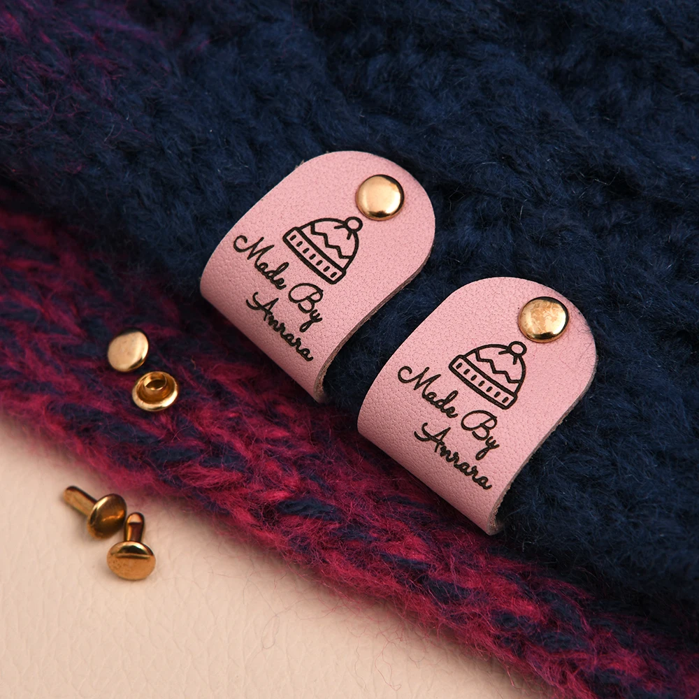 

Custom Leather Tags, Laser Engraved 20x63.5mm 1mm Eco-Friendly Leather with Free Rivets for DIY Crafts, Clothing & Gifts