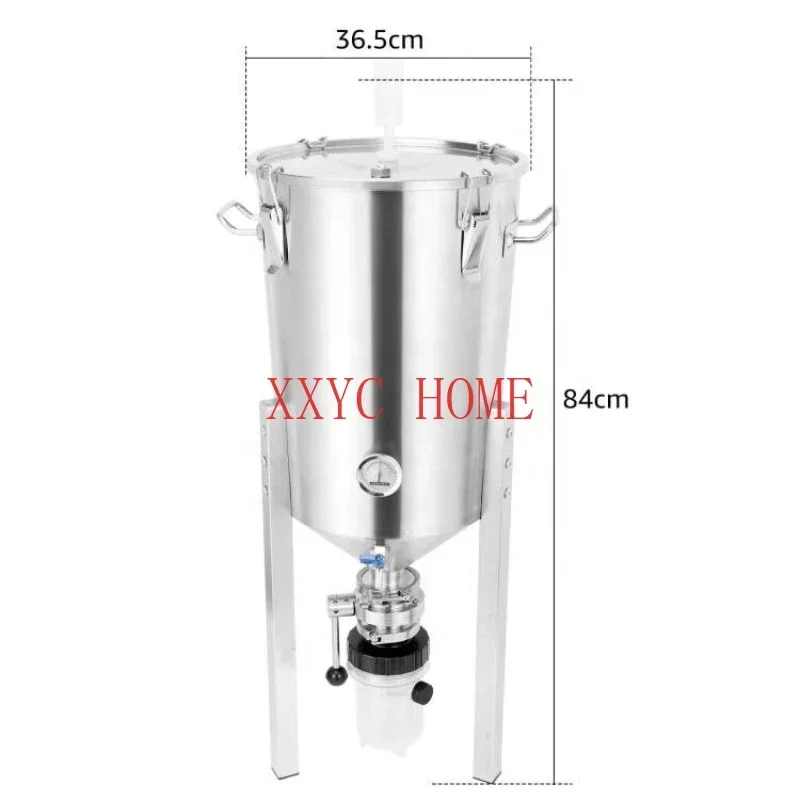 30L stainless conical fermenter Beer Brewing Equipment Home Brewery 304 Stainless Steel Fermentation Tank with 1200ml collection