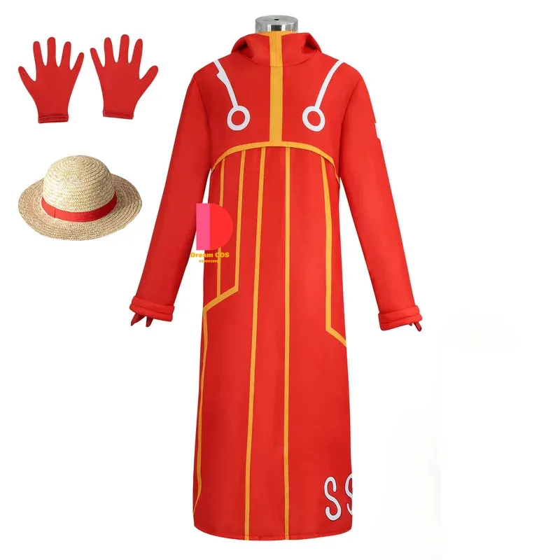 

Egghead Island Costume Monkey Luffy Cosplay Costume for Adult 110-150cm for Kids Hat Outfit Halloween Suit 163 Jacket Coat