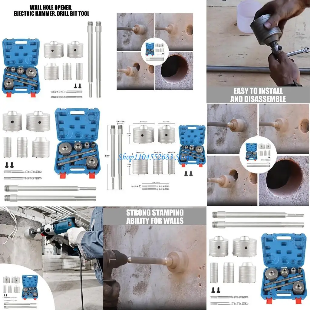 

Y6GD Drilling Bit For Concrete Wall Hole Sawed Hammer Drill Bit Set With Round Shaft