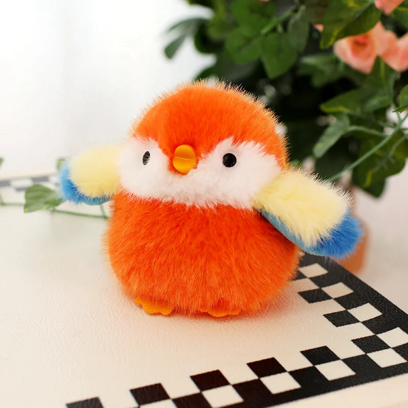 11 CM Kawaii Del Fumetto di Simulazione Anime Jiujiu Uccello di Peluche Animale di Peluche Per Bambini Sparrow Fatto A Mano Bambola Festival Regalo Ciondolo