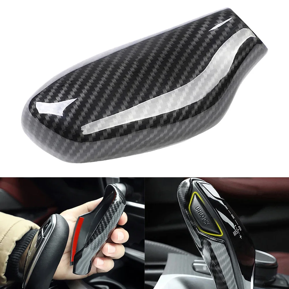 ABS Carbon Fiber Color Gear Shift Knob Cover Trim Carbon Fiber Gear Shift Knob Trim Cover For BMW 5 6 7 Series G30 G31G11 G12 LH