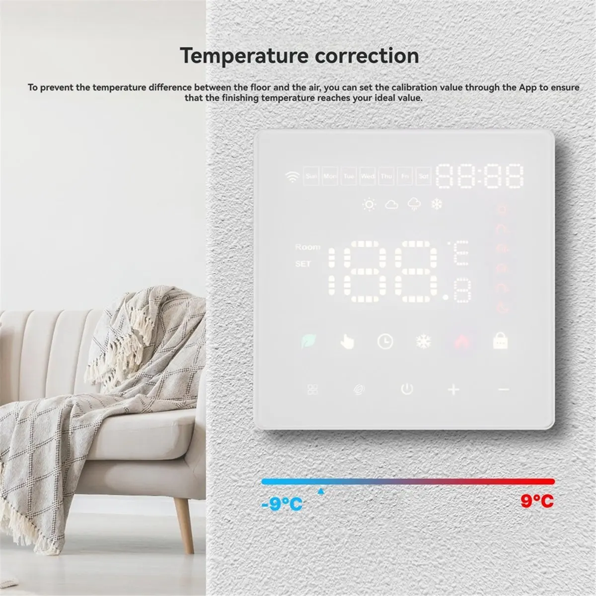 2025 New Tuya WiFi Thermostat Smart Electric Floor Heating Temperature Controller Switch Support APP Remote Voice Control
