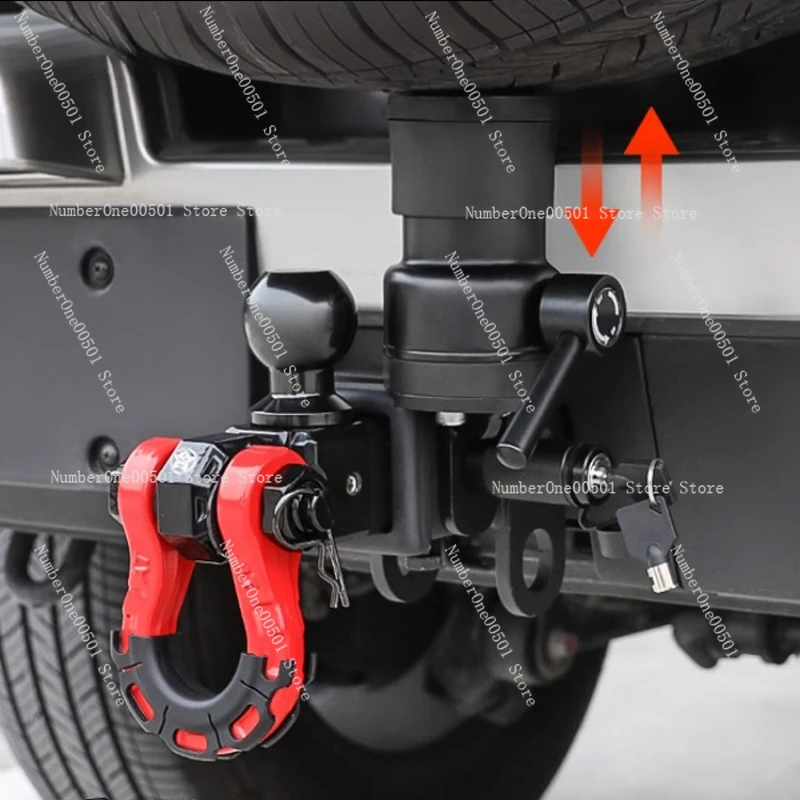 ​for 400hi4t Class IV Tow Hitch Receiver with Spare Tire Holder Anti Rear End Collision U Shackle Off Road Bumper